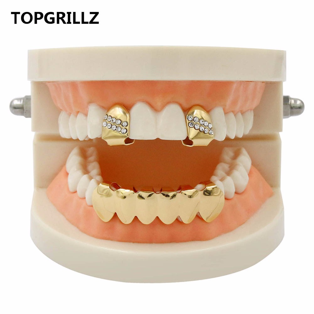 Yellow Body Jewelry - Topgrillz-dentes de Hip Hop Grillz com