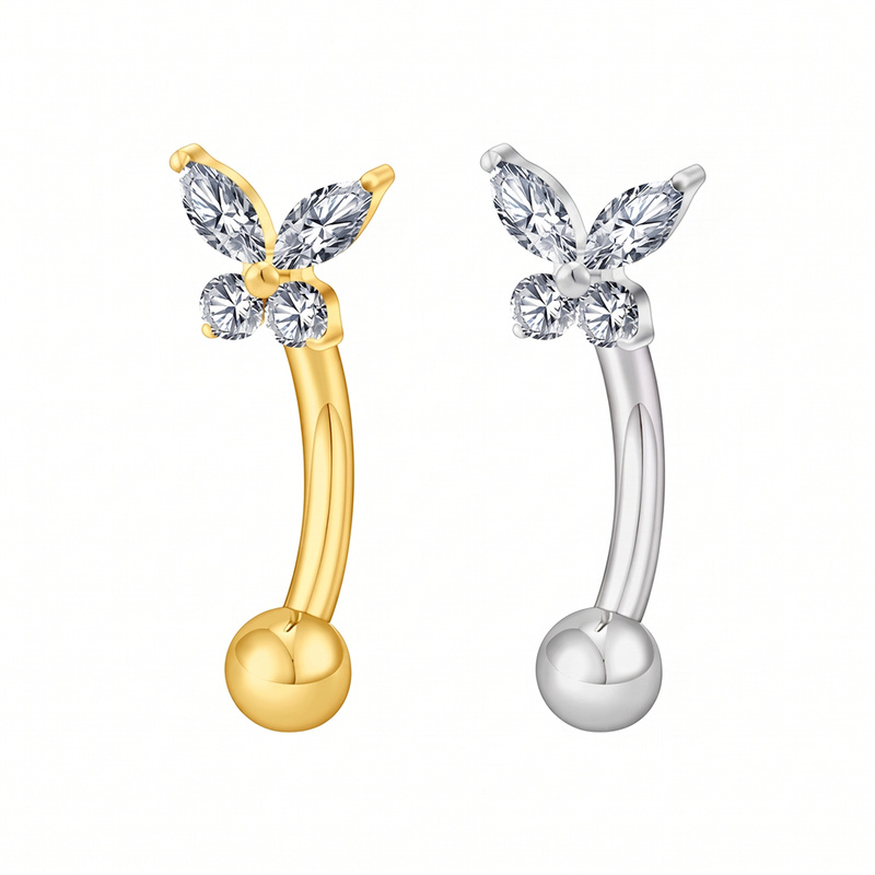 Body Jewelry Vertical Labret - Piercing de Titânio ASTM F136 com