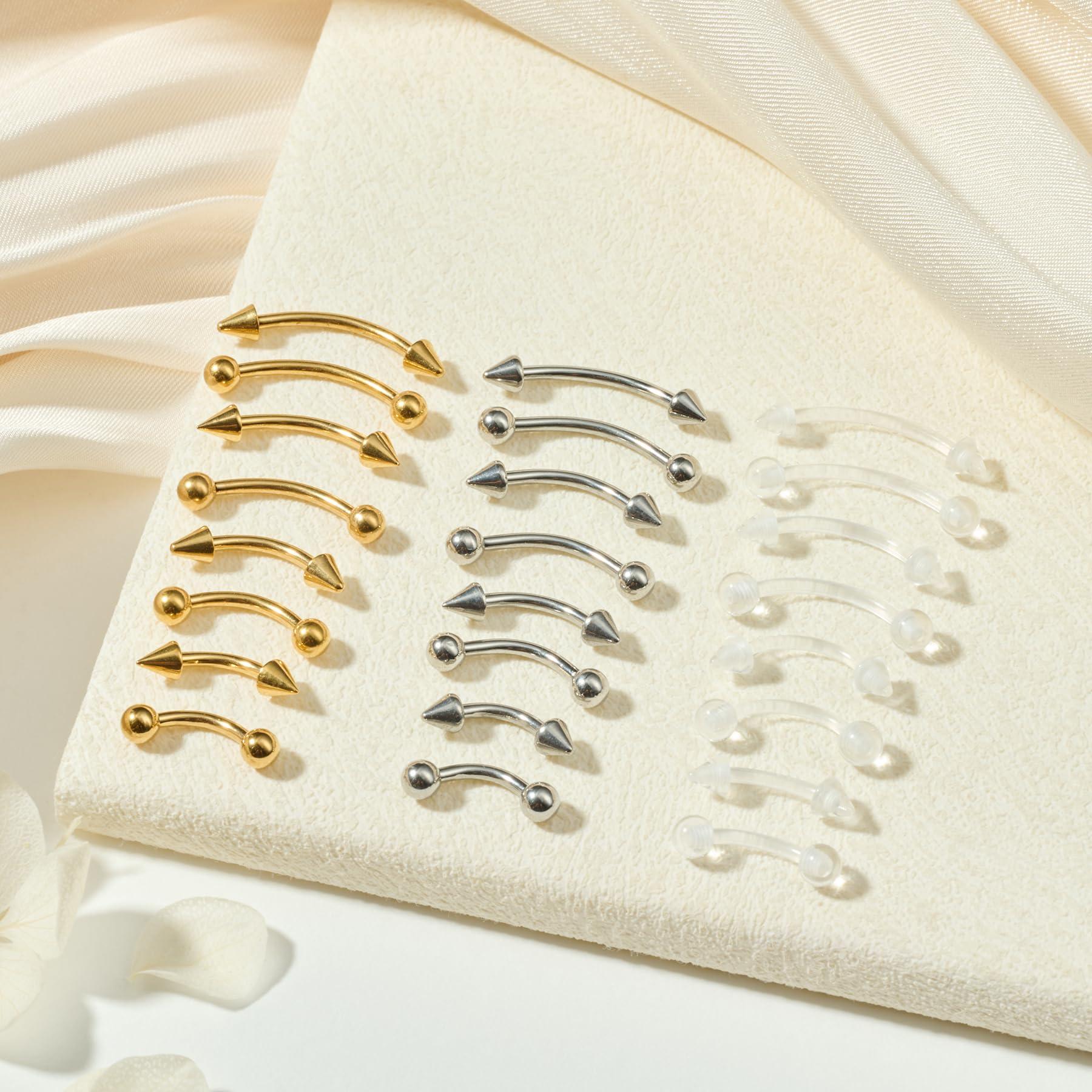 Body Jewelry Vertical Labret - 24 peças de Joias para Piercing