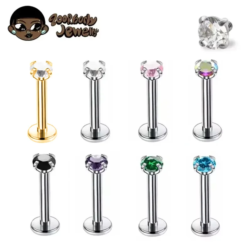 Body Jewelry Internally Threaded - 1 peça piercing de titânio g23