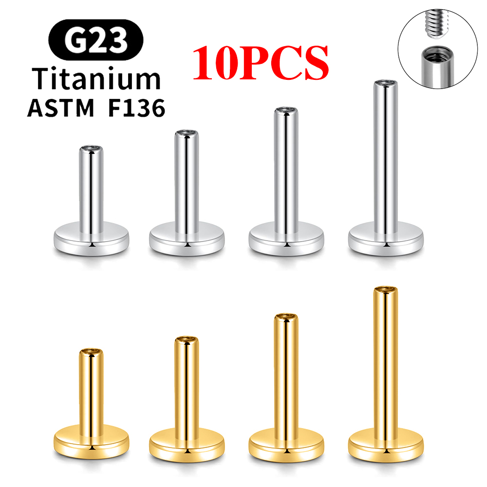Body Jewelry Internally Threaded - 10 pçs g23 piercing de titânio
