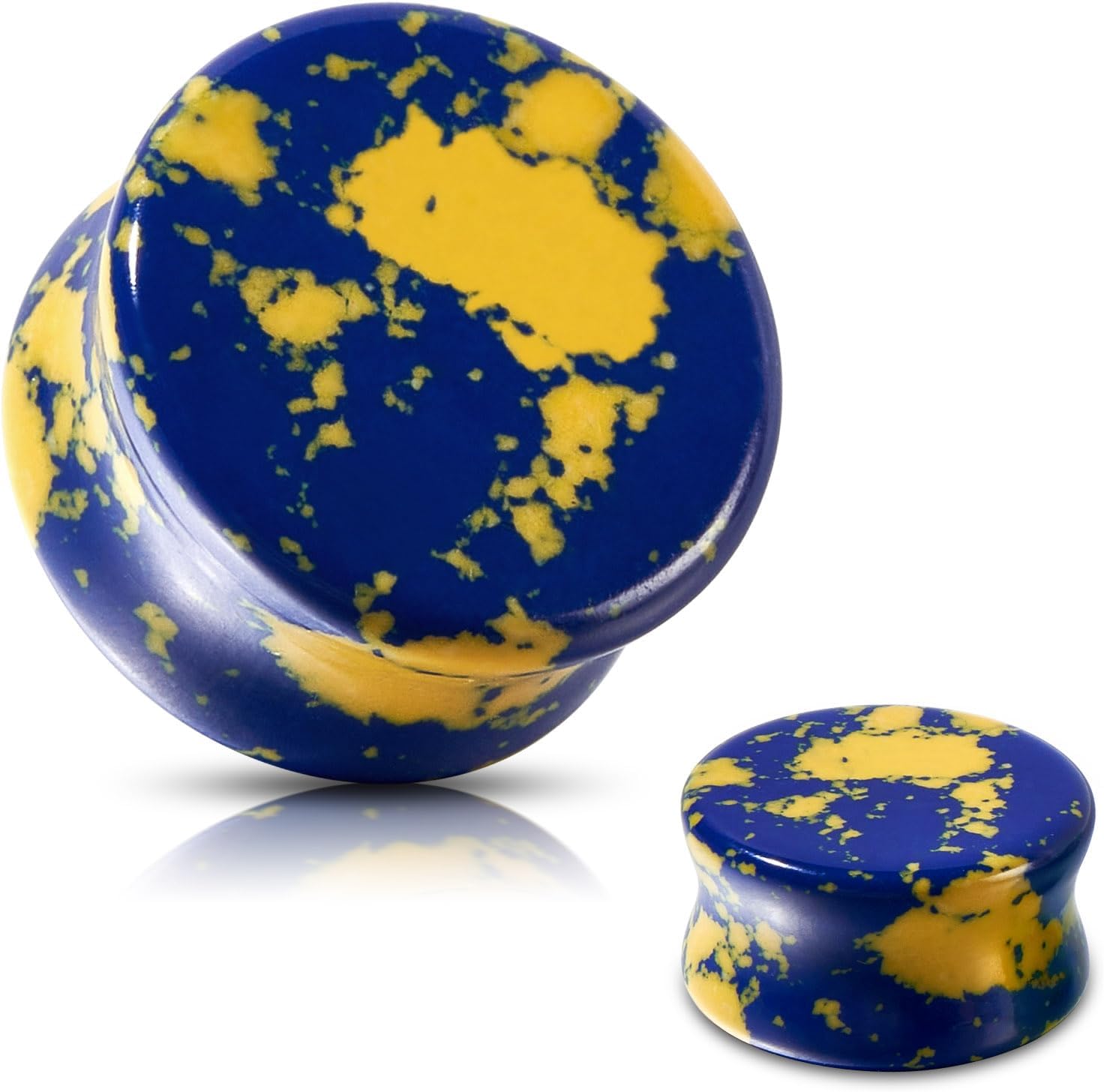 Yellow Body Jewelry - Plugs de Orelha de Pedra Amarelo