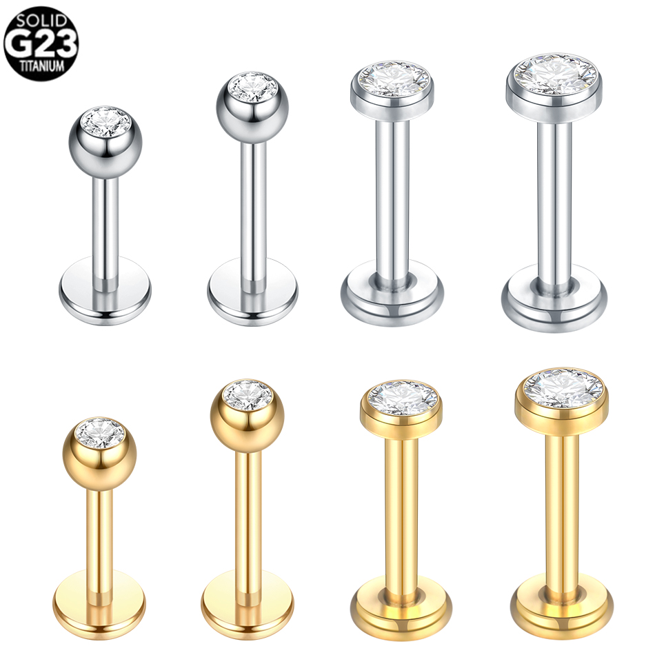 Body Jewelry Internally Threaded - G23 titânio labret piercing lábio anel