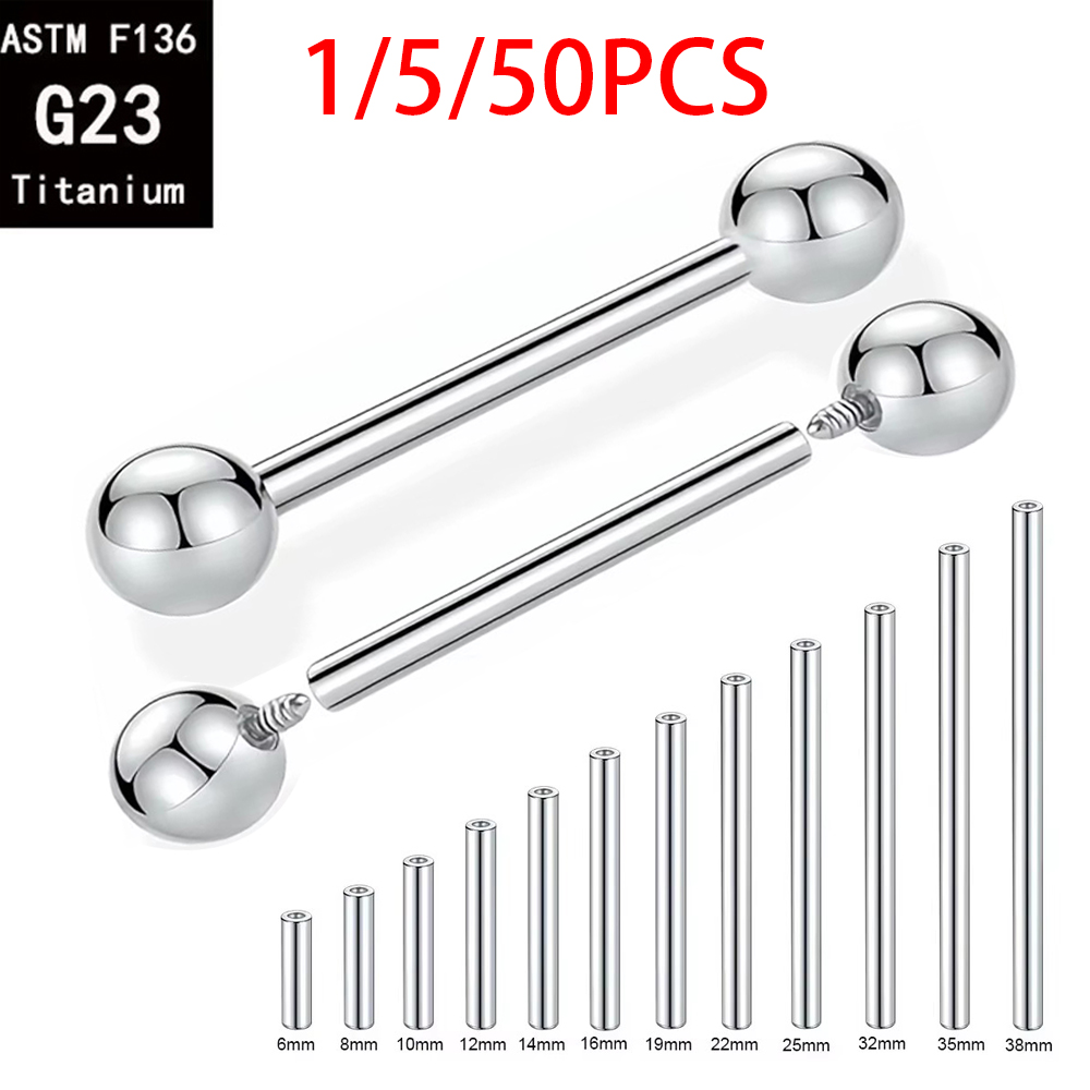 Body Jewelry Internally Threaded - 1/5/50 PEÇAS ASTM F136 Titânio Grau
