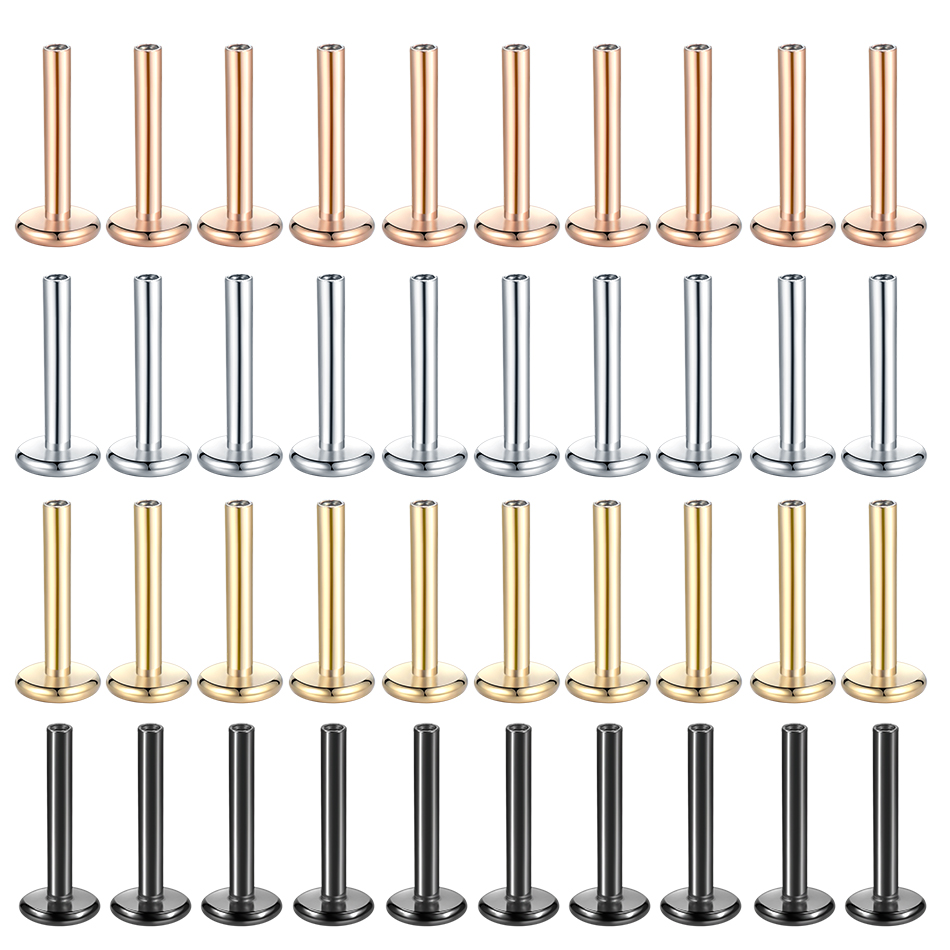 Body Jewelry Internally Threaded - Aço cirúrgico Labret para Lip Piercing,