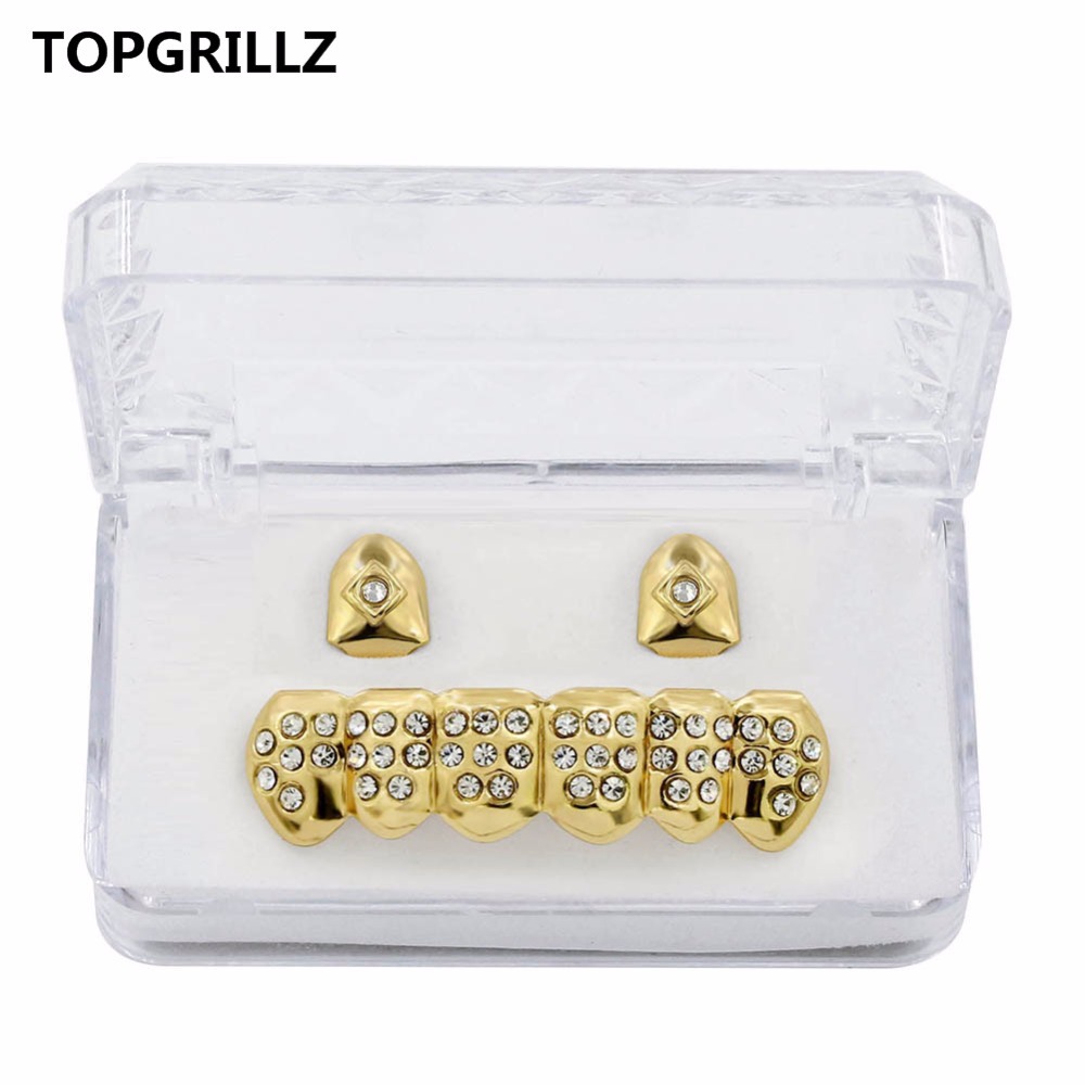 Topgrillz nova luz cor de ouro - Yellow Body Jewelry avaliação e preço