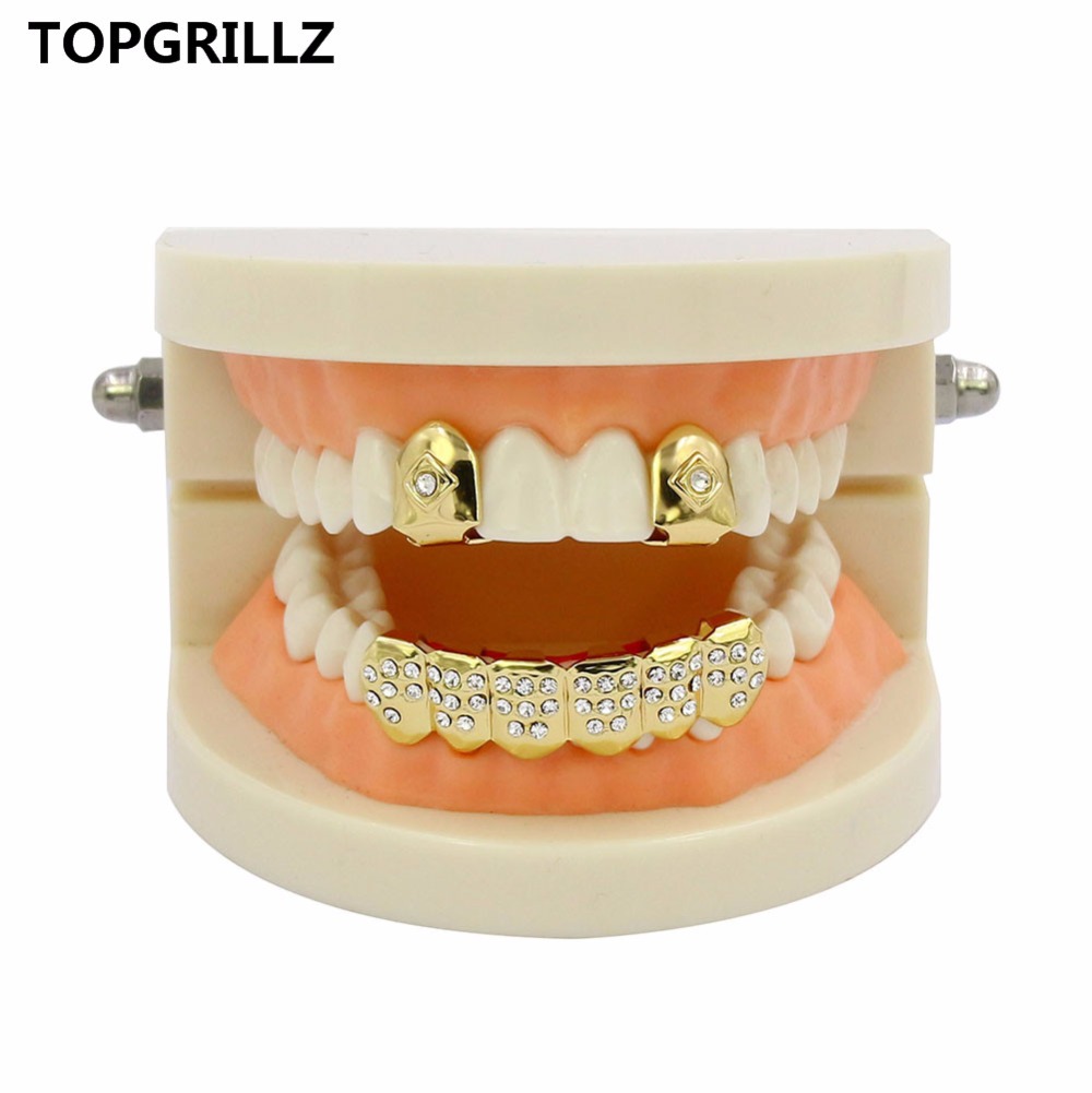 Topgrillz nova luz cor de ouro - Yellow Body Jewelry avaliação e preço