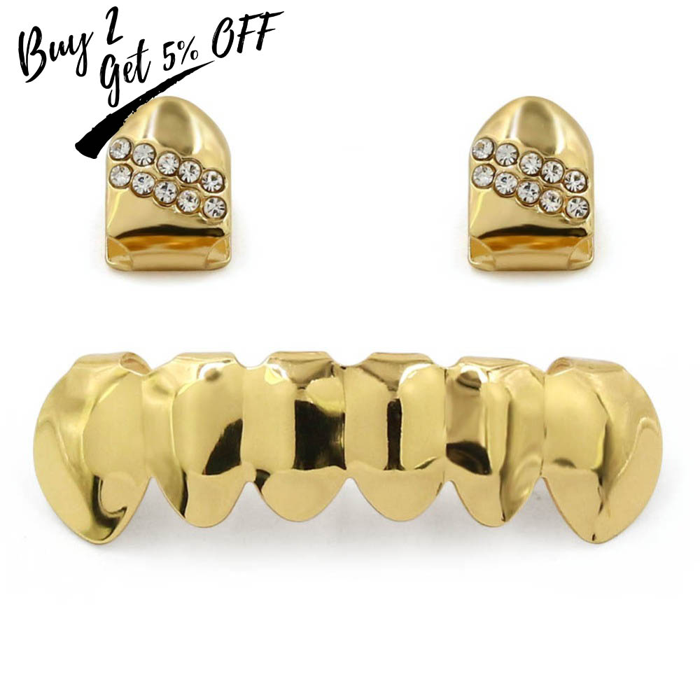 Topgrillz-dentes de Hip Hop Gr - Yellow Body Jewelry avaliação e preço