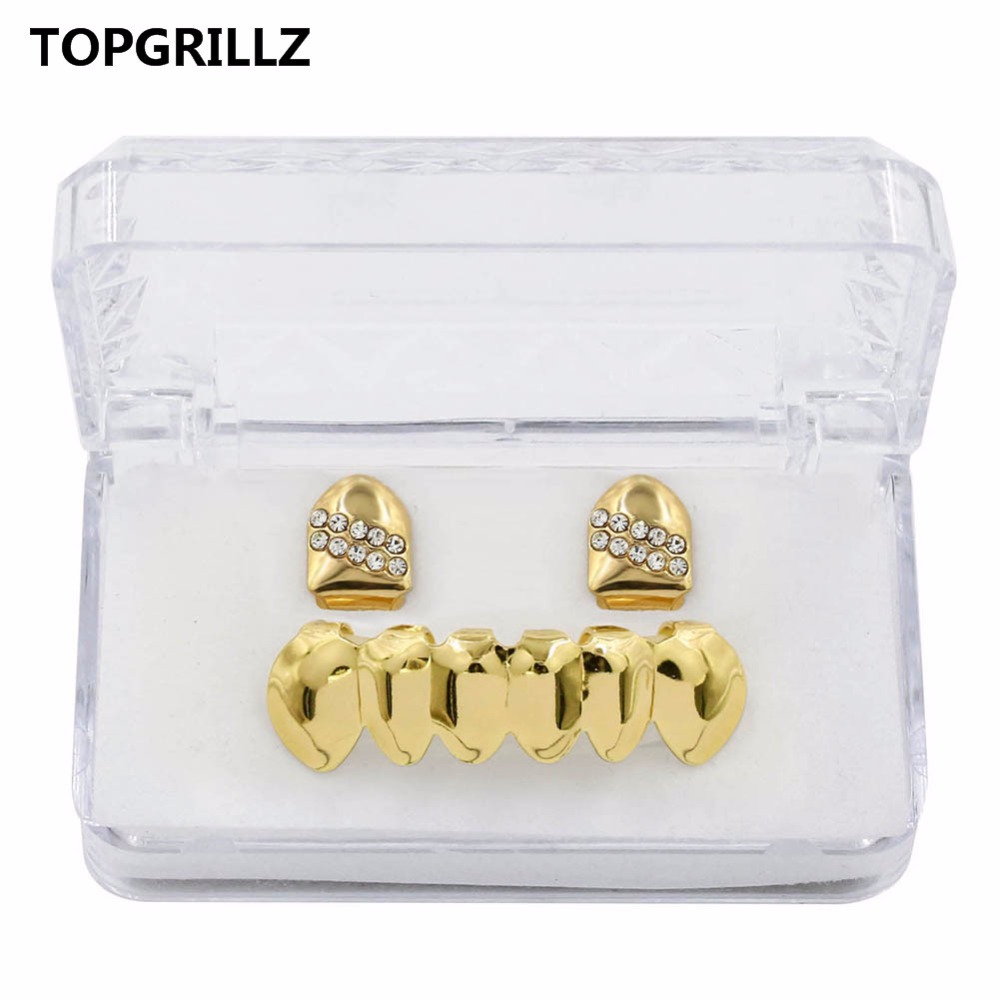 Topgrillz-dentes de Hip Hop Gr - Yellow Body Jewelry avaliação e preço