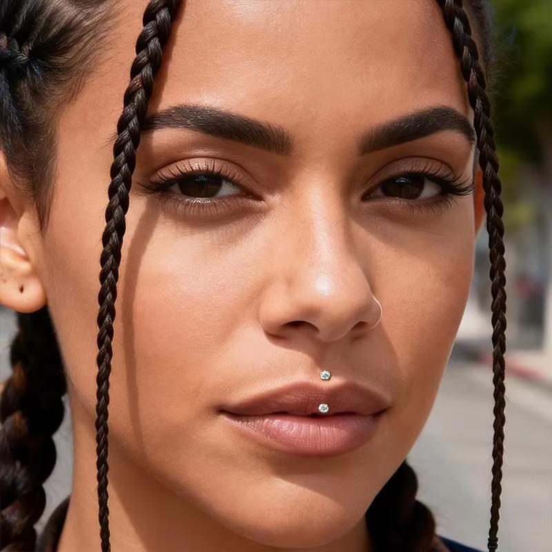 4 peças de Joias para Piercing - Body Jewelry Vertical Labret avaliação e preço