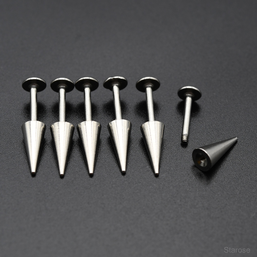 Starose-Gothic Cone Stainless  - Body Jewelry Vertical Labret avaliação e preço
