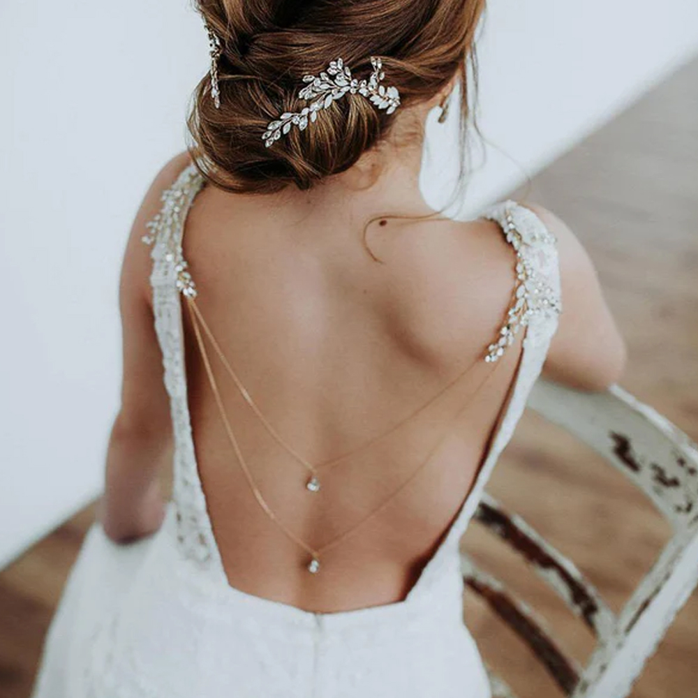 Zircon Tassel Pendant Back Cha - Body Jewelry Dress avaliação e preço