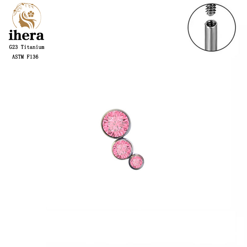 Brinco de Titânio G23 Redondo  - Body Jewelry Internally Threaded avaliação e preço