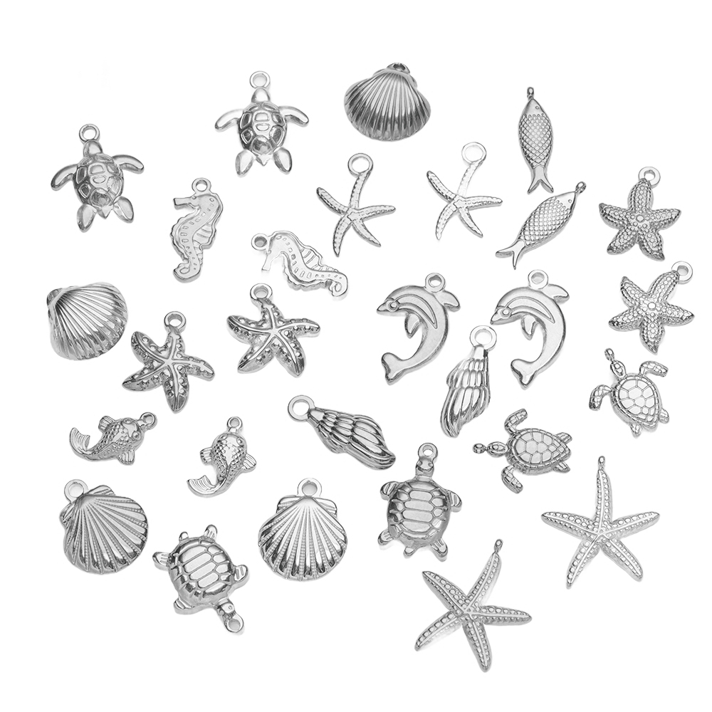 10 peças de Pingentes de Aço I - Body Jewelry Beach avaliação e preço