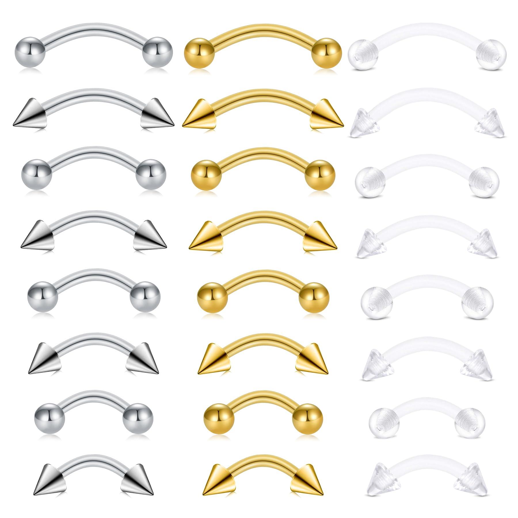 24 peças de Joias para Piercin - Body Jewelry Vertical Labret avaliação e preço