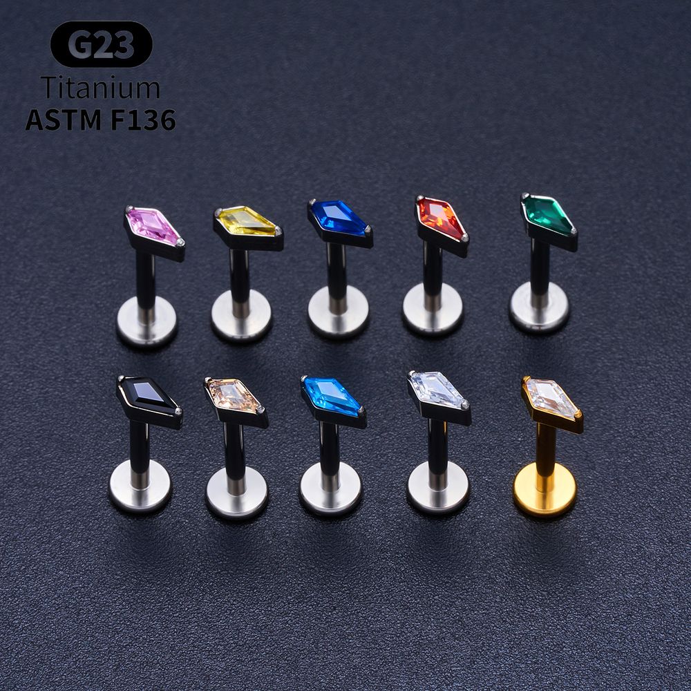 Conjunto de Piercings Labret d - Body Jewelry Vertical Labret avaliação e preço