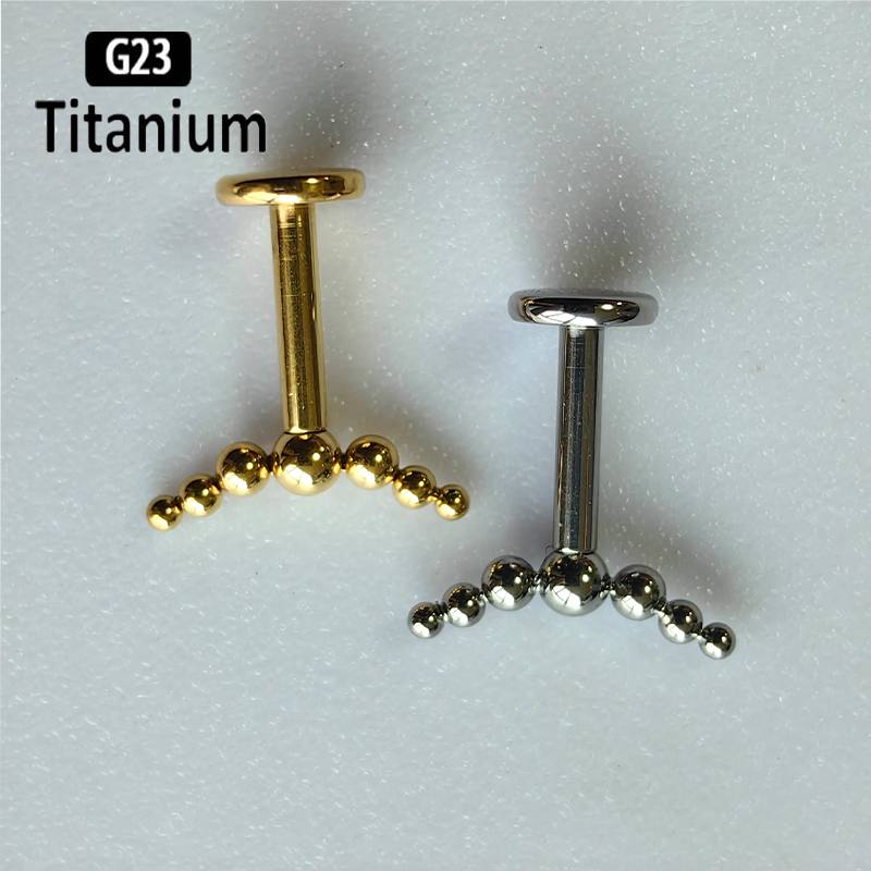 Piercing de titânio g23, 7 peç - Body Jewelry Vertical Labret avaliação e preço