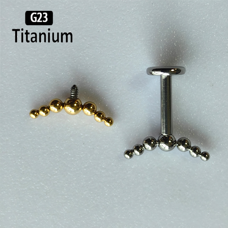 Piercing de titânio g23, 7 peç - Body Jewelry Vertical Labret avaliação e preço