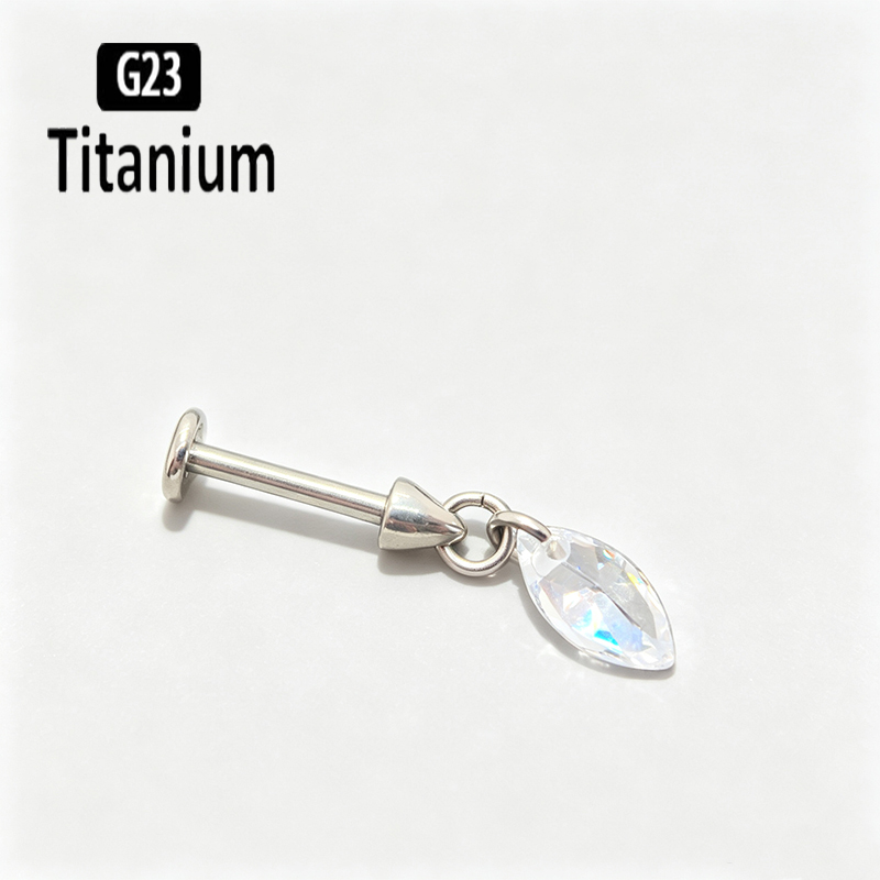 Piercing de Titânio G23 com Ro - Body Jewelry Vertical Labret avaliação e preço