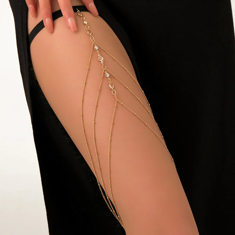 Moda verão boêmio coxa corrent - Body Jewelry Leg Chain avaliação e preço