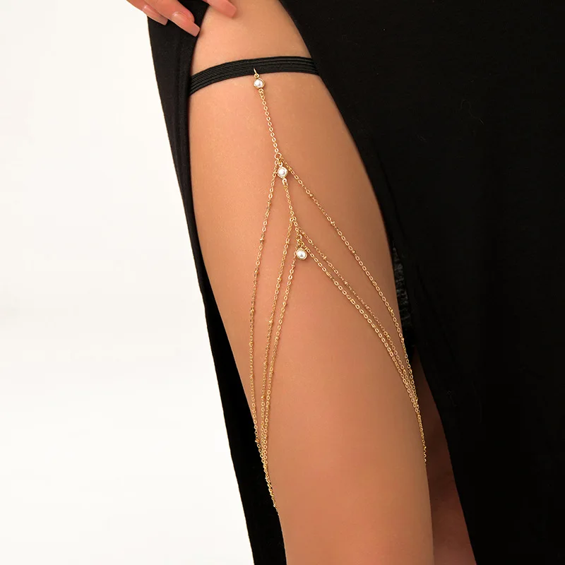 Moda verão boêmio coxa corrent - Body Jewelry Leg Chain avaliação e preço