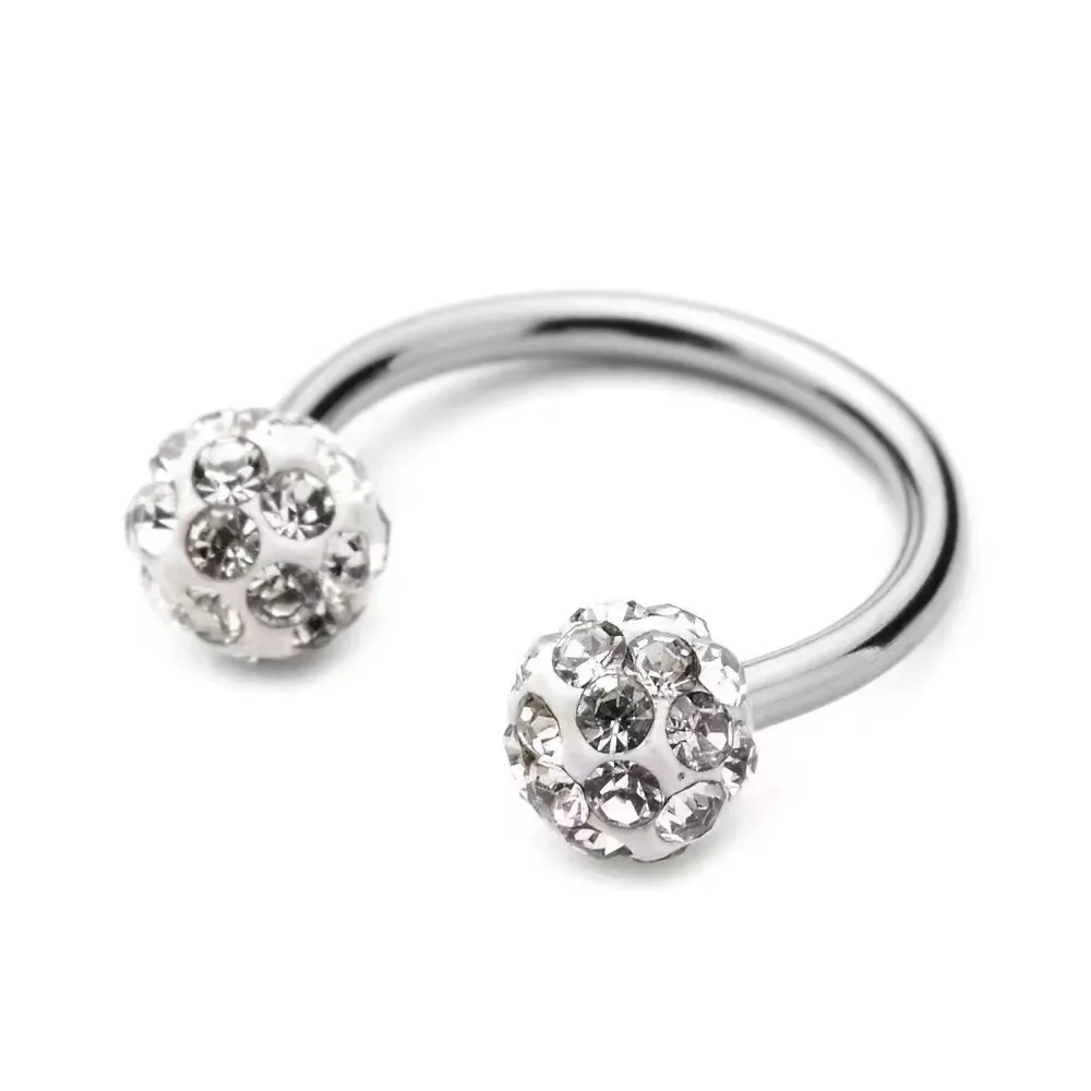 Anel labial espiral de bola de - Body Jewelry Metal Types avaliação e preço