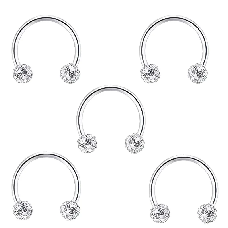 Anel labial espiral de bola de - Body Jewelry Metal Types avaliação e preço