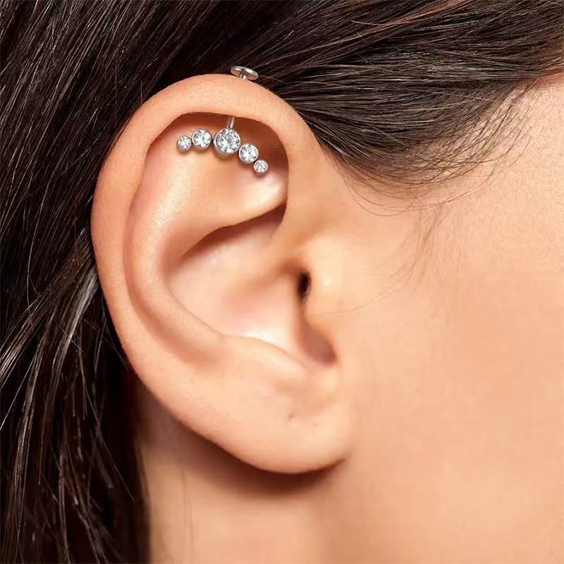Piercing de Titânio G23 com Ro - Body Jewelry Vertical Labret avaliação e preço