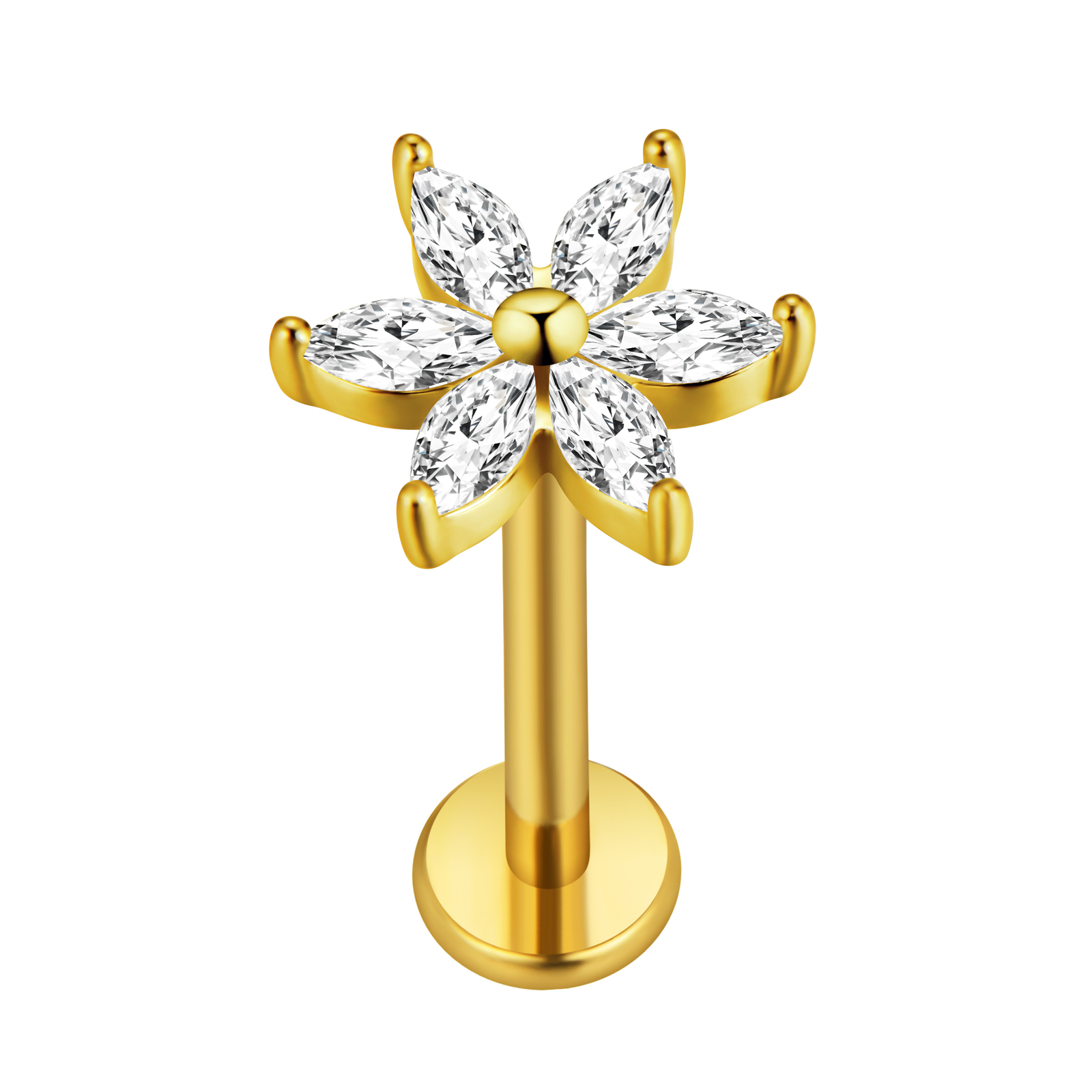 Folha de bordo labret piercing - Flat Back Labret Stud avaliação e preço