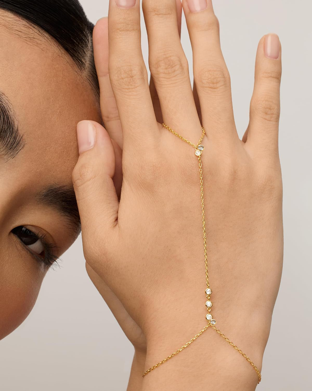 Pulseira de corrente de mão de - Yellow Body Jewelry avaliação e preço