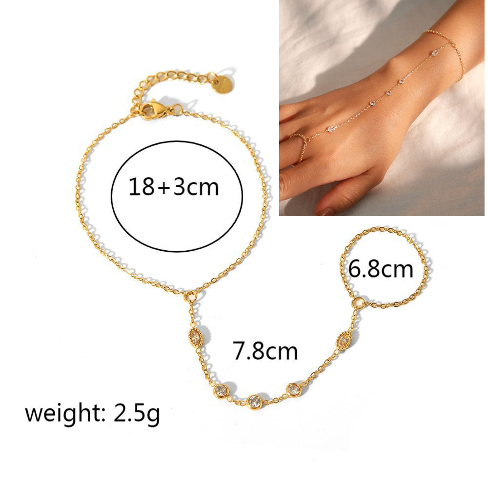 Pulseira de corrente de mão de - Yellow Body Jewelry avaliação e preço