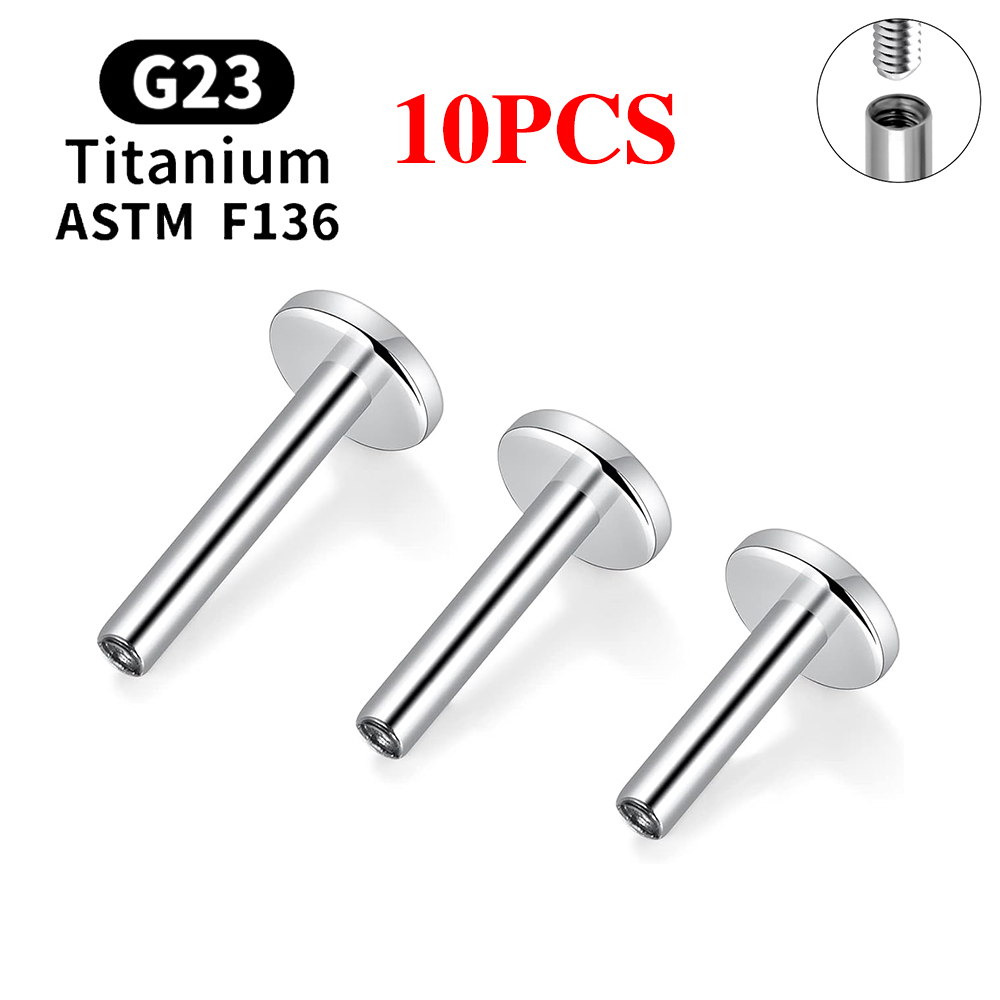 10 pçs g23 piercing de titânio - Body Jewelry Internally Threaded avaliação e preço