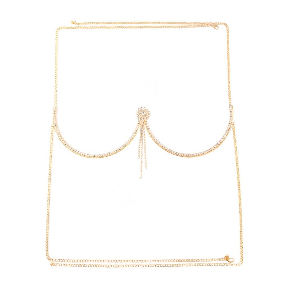 Luxo coração peito apoio corpo - Body Jewelry Dress avaliação e preço
