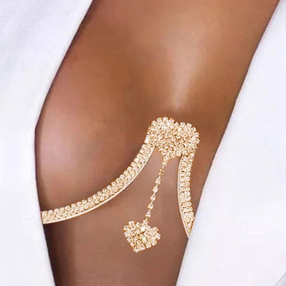 Luxo coração peito apoio corpo - Body Jewelry Dress avaliação e preço