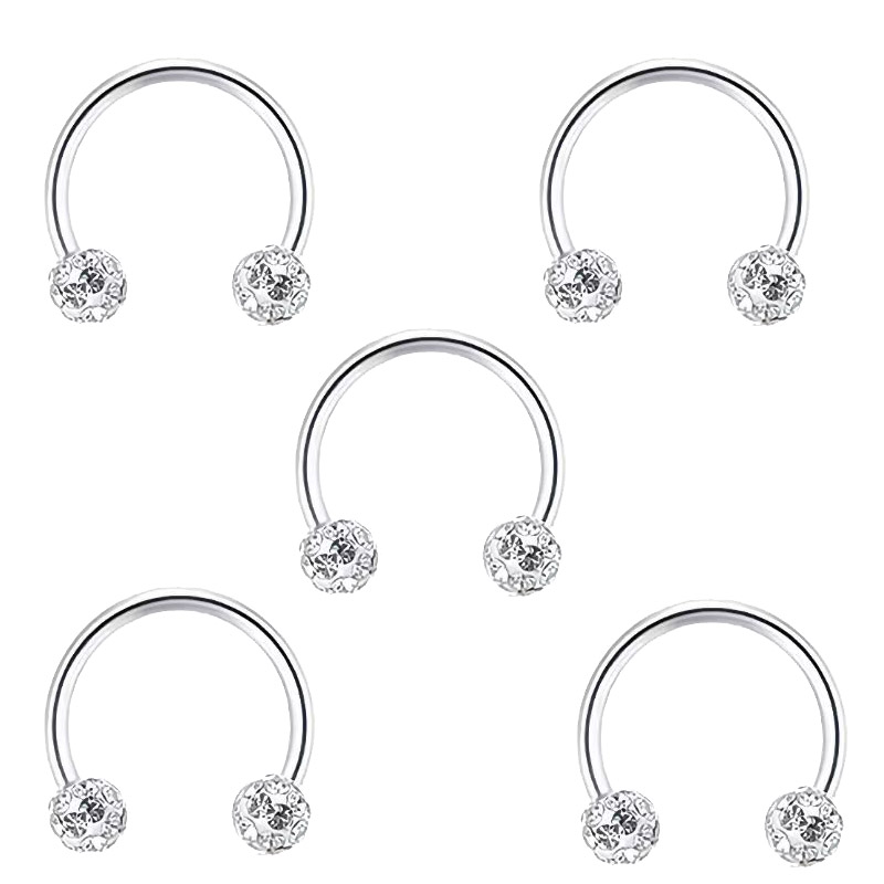 Anel labial espiral de bola de - Body Jewelry Metal Types avaliação e preço