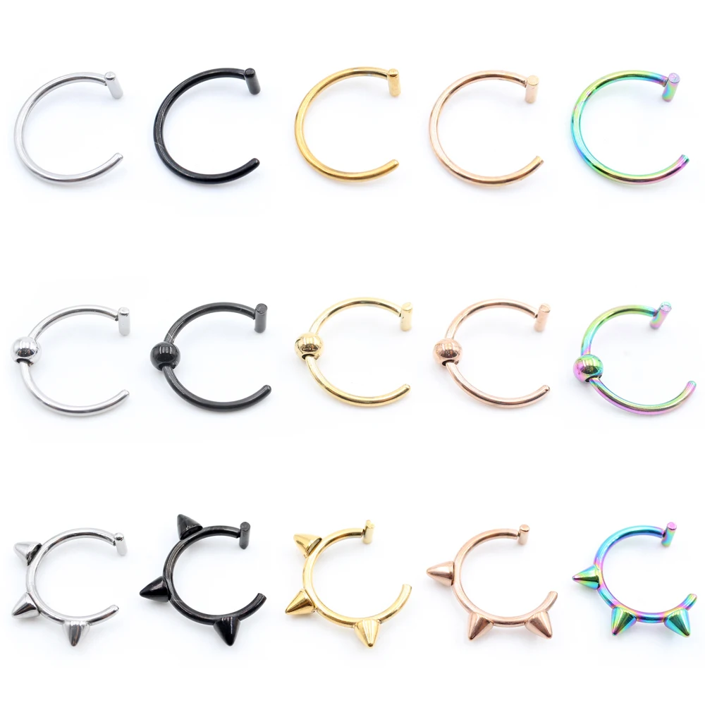 Anel de nariz de aço inoxidáve - Body Jewelry Metal Types avaliação e preço