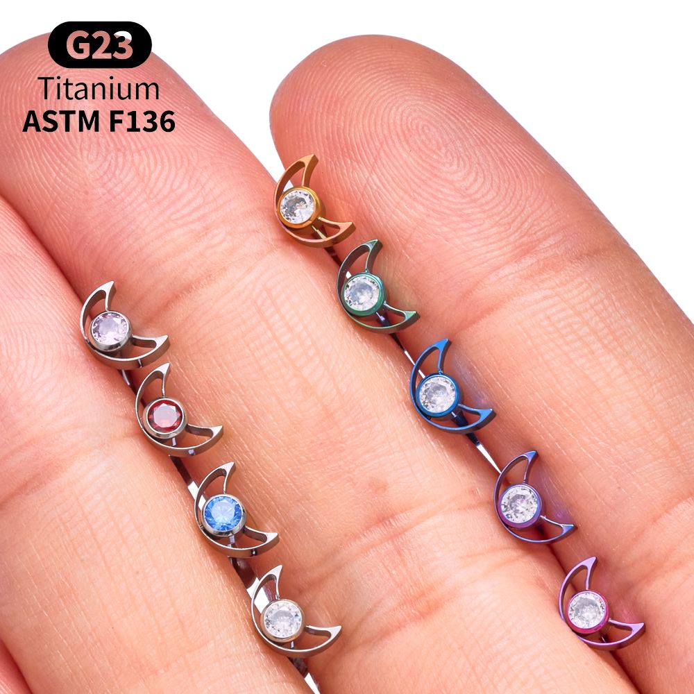 Piercing Labret G23 Titânio Es - Body Jewelry Vertical Labret avaliação e preço