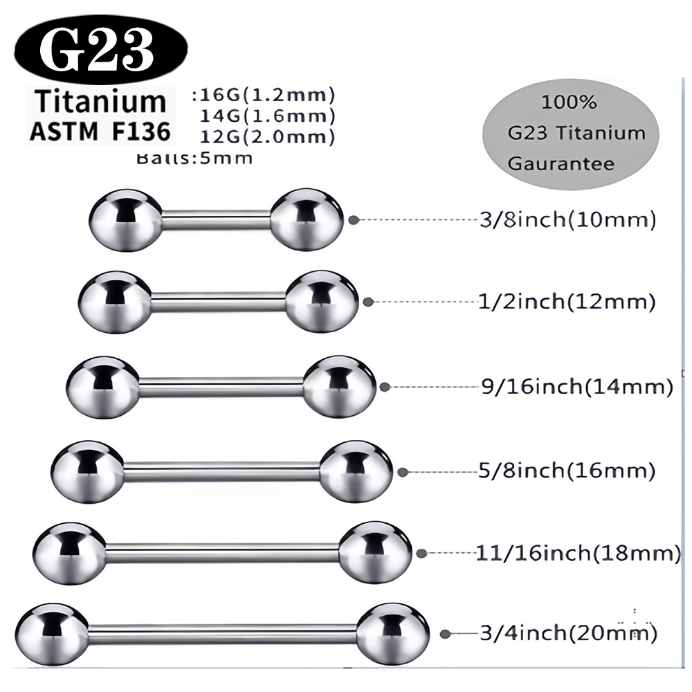 1/5/50 PEÇAS ASTM F136 Titânio - Body Jewelry Internally Threaded avaliação e preço
