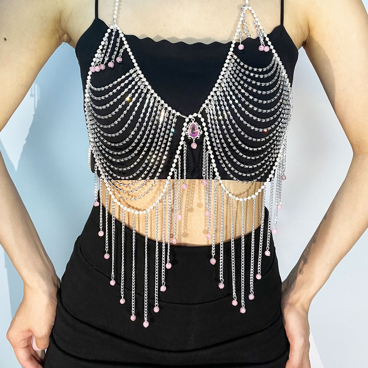Elegante strass sutiã jóias se - Body Jewelry Dress avaliação e preço