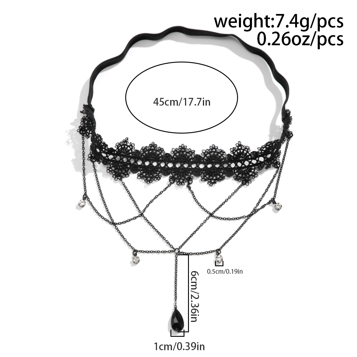 Ingemark boho elástico preto r - Body Jewelry Leg Chain avaliação e preço