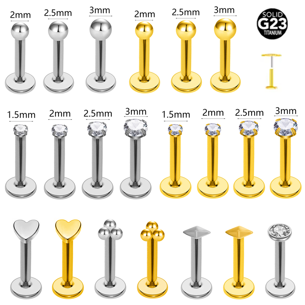 ASTM F136 G23 Titânio A bola T - Flat Back Labret Stud avaliação e preço