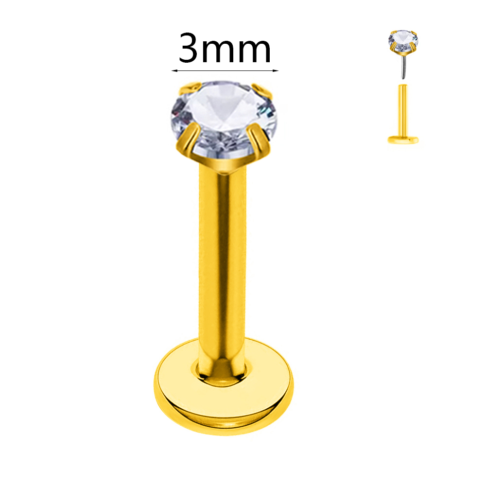 ASTM F136 G23 Titânio A bola T - Flat Back Labret Stud avaliação e preço