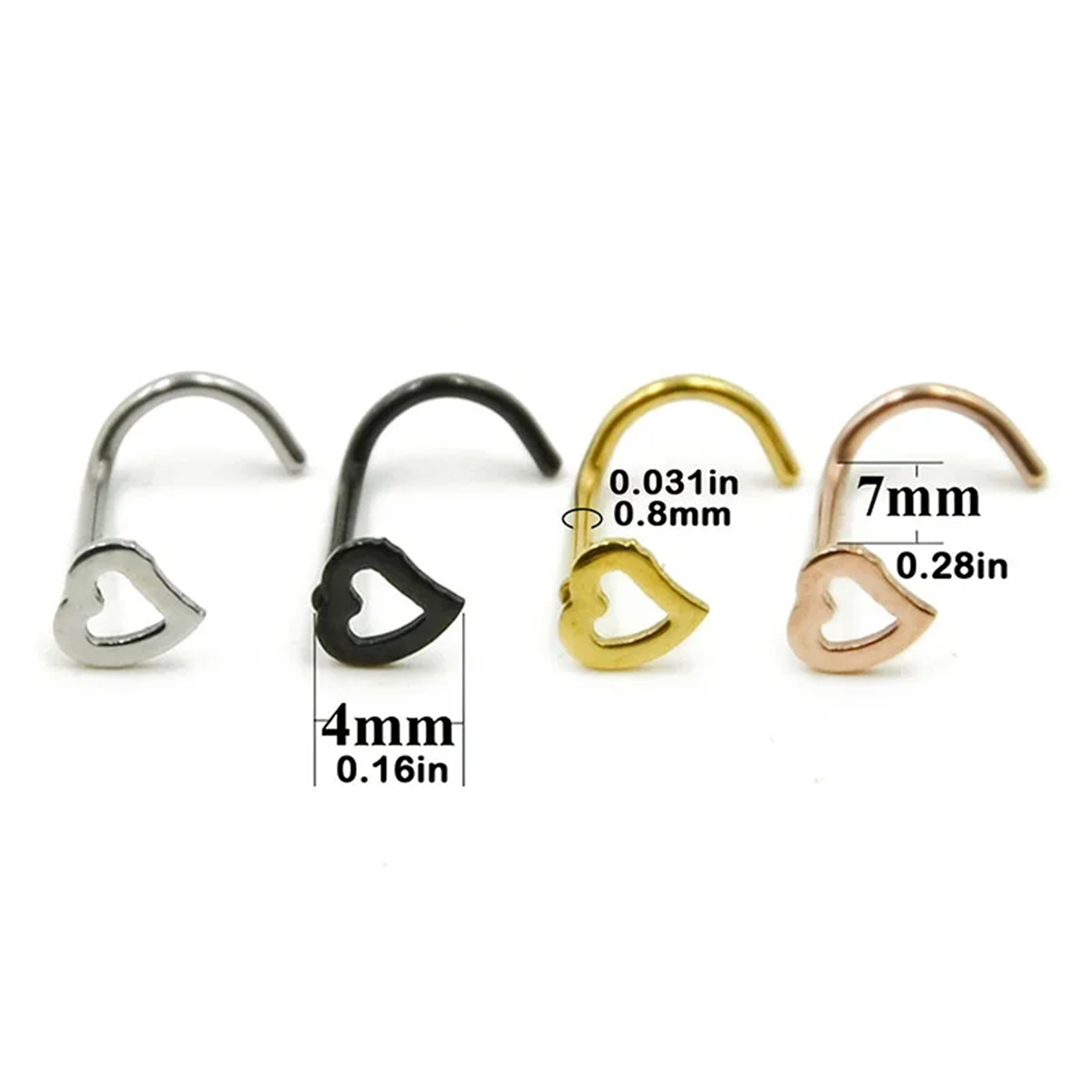 EVISPOL 5 Peças Piercings de N - Body Jewelry Metal Types avaliação e preço
