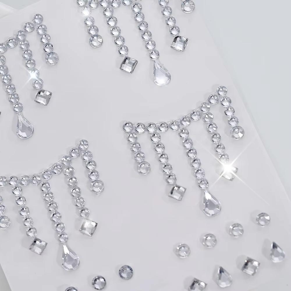 1/5 Folhas Face Jewels Sticker - Body Jewelry Diamond avaliação e preço