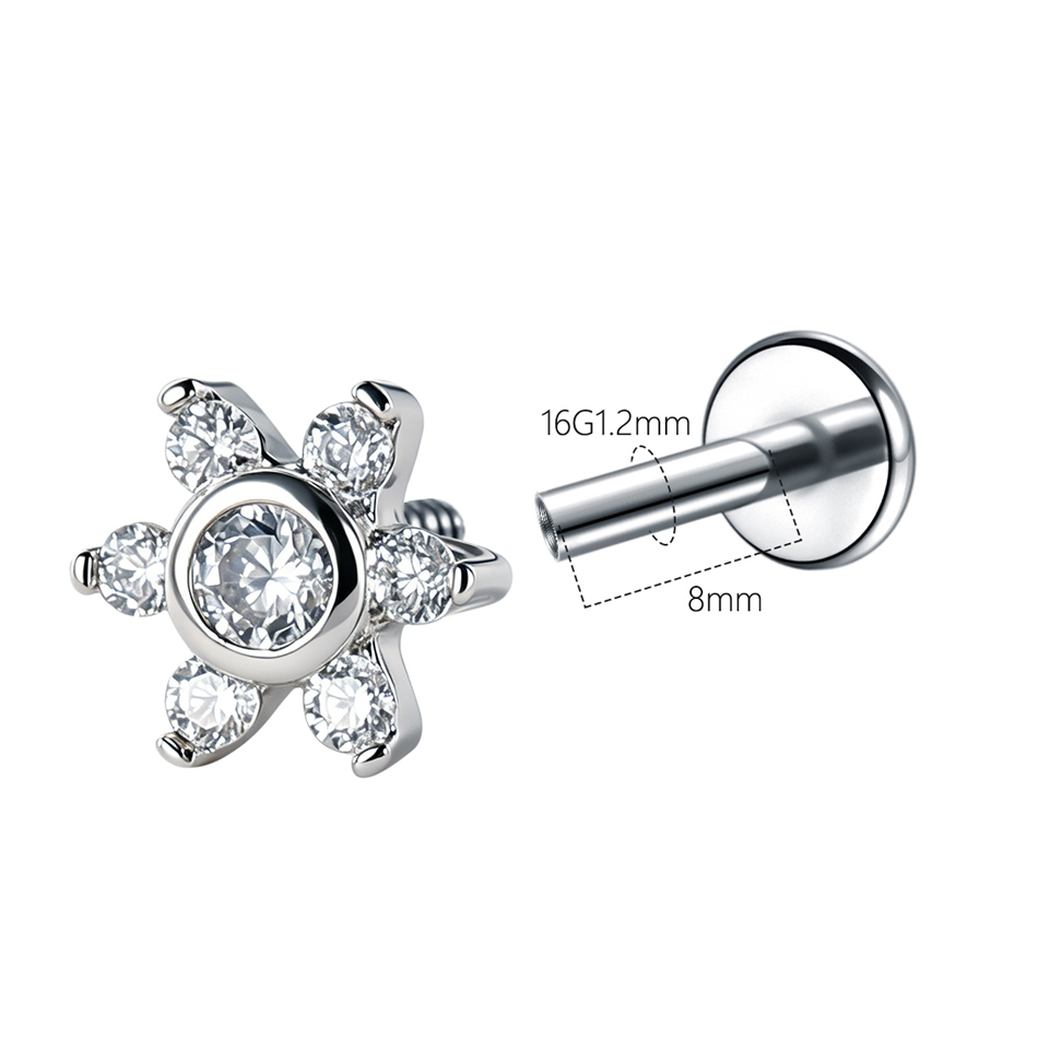 1 Peça Brinco de Hélice em Aço - Body Jewelry Internally Threaded avaliação e preço