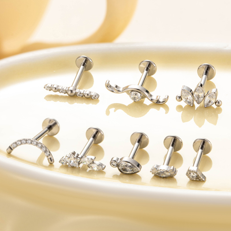 1 Peça Piercing Labret de Titâ - Body Jewelry Internally Threaded avaliação e preço