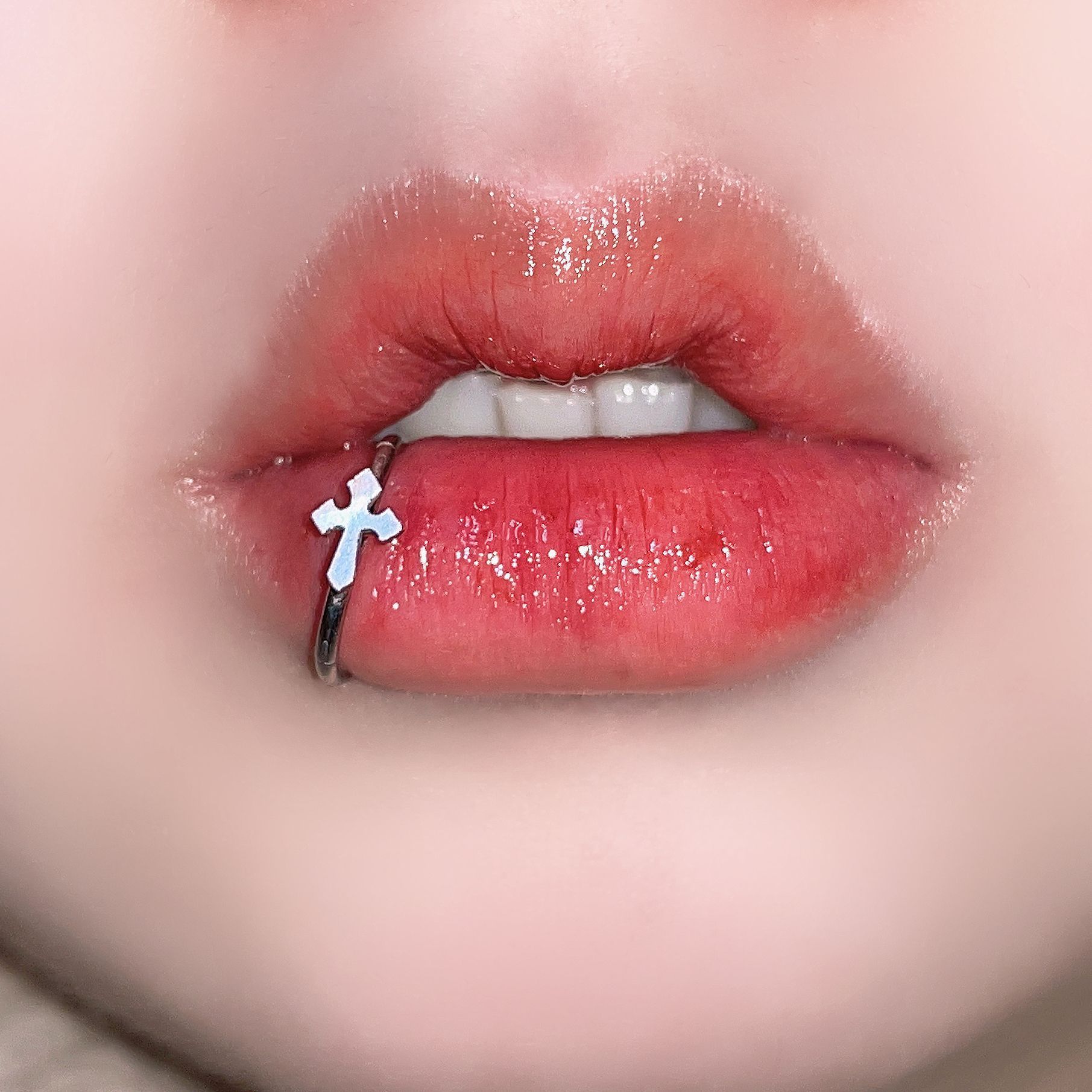 Anel labial de aço inoxidável  - Body Jewelry Vertical Labret avaliação e preço